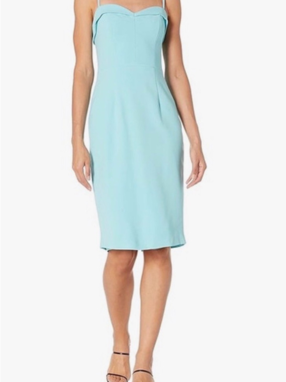 Black Halo Aqua Strapless Clover Sheath Dress NWT sz 14